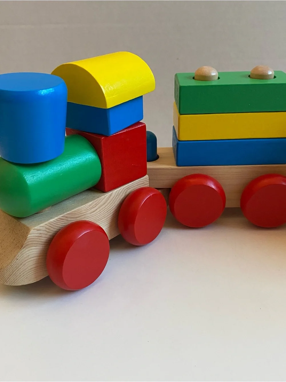 Melissa & Doug Classic Toy Wooden Colorful Stacking Train